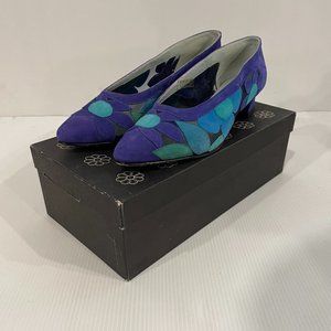 Town Shoes Womens Blue Laguna Size 8/38 Heels Gently Used